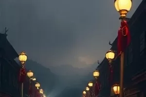 《旧胶片修理铺》人文纪实海报：暗房里挂起的一排胶卷